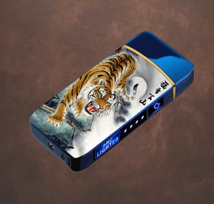 briquet robust tigre bleu sur fond marron