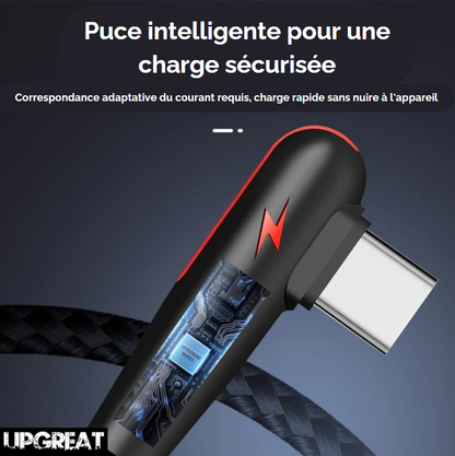 description cable usb-c sur fond noir