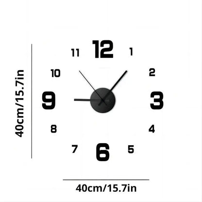 dimension horloge murale diy noir sur fond blanc