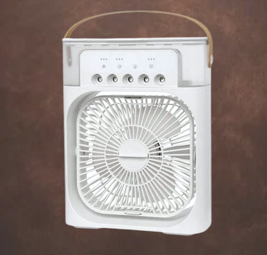 ventilateur humidificateur sur fond marron