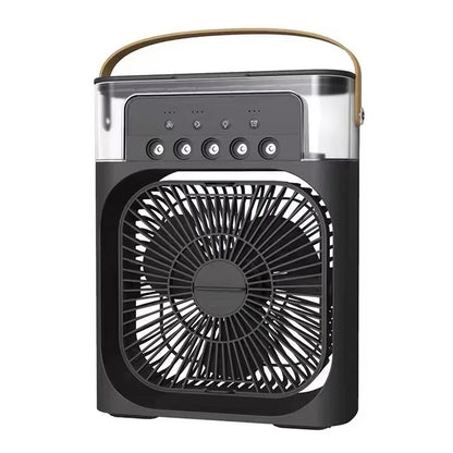 ventilateur humidificateur noir sur fond blanc